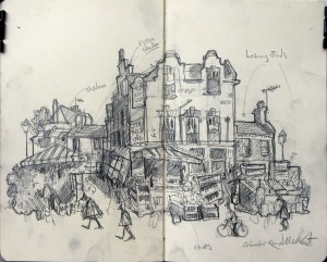 Drawing of Columbia Road