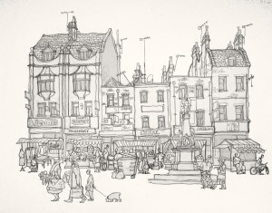 Drawing of the Whitechapel Road