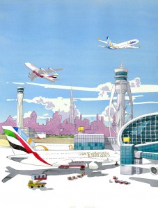 Dubai Airports illustration