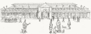 Covent Garden Piazza inital drawing