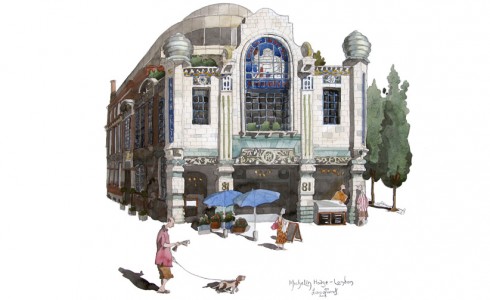 A painting of Michelin House