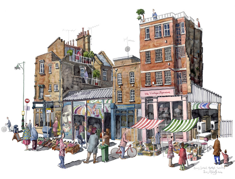 Painting fo Bacon Street Spitalfields