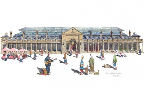 a painting of Covent Garden Market