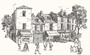Drawing of The Richard 1st pub on Royal Hill, Greenwich