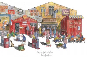 painting of Dalston Hackney, London
