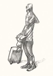 Drawing of a London Tourist