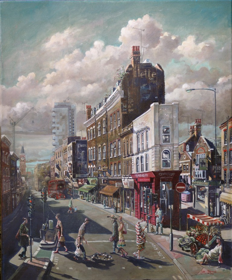 Painting of Spitalfields in London
