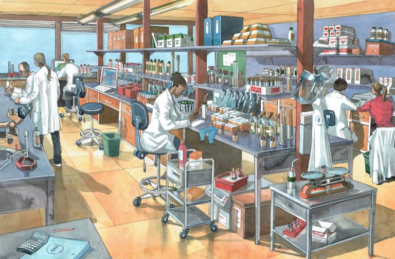 illustration of a laboratory