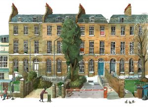 A painting of 80 Camberwell Road london
