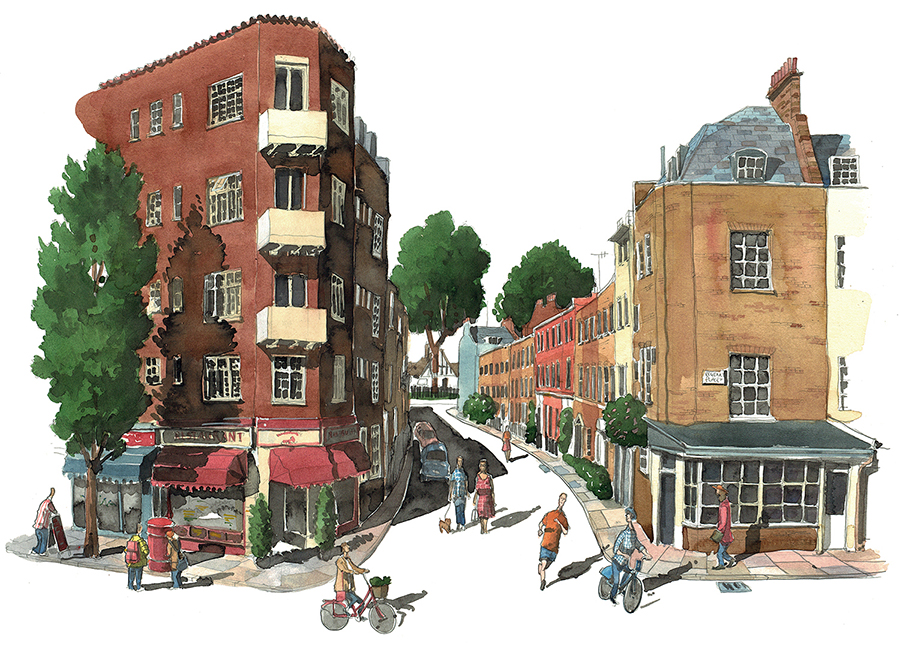 Mansell Street in Westminster London final painting two