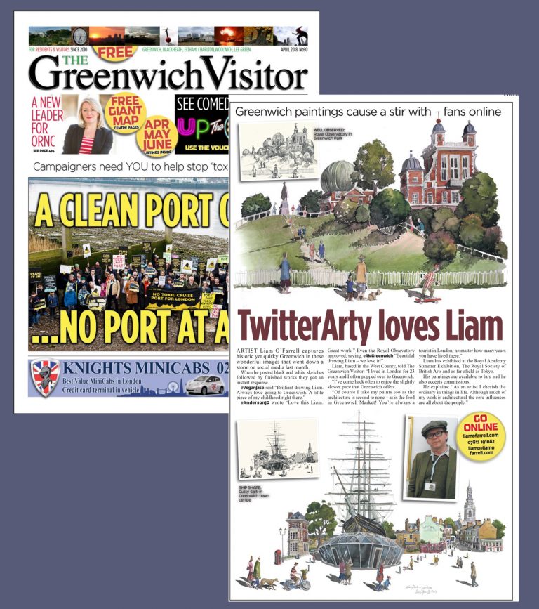 The Greenwich Visitor magazine did a feature on my paintings