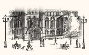 Drawing of Manchester Town Hall final
