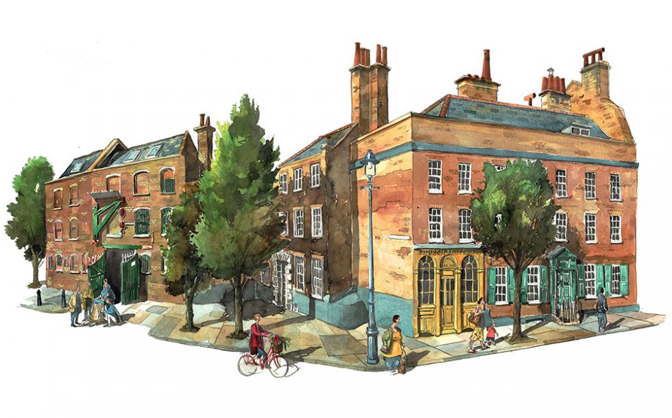 A Painting of The Whitechapel Bell Foundry London