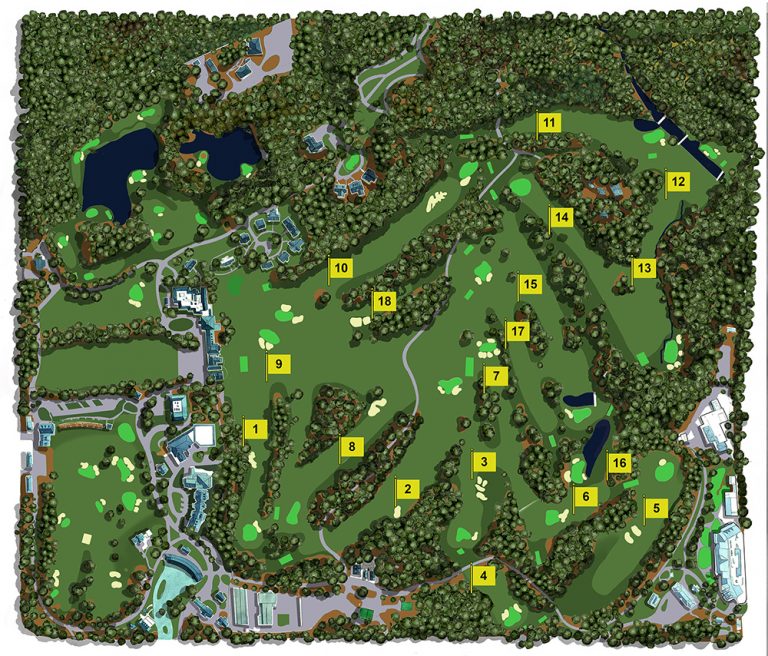Illustration of Augusta National Golf Club