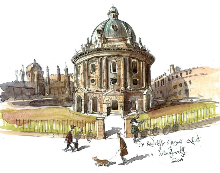 painting of The Radcliffe Camera, Oxford