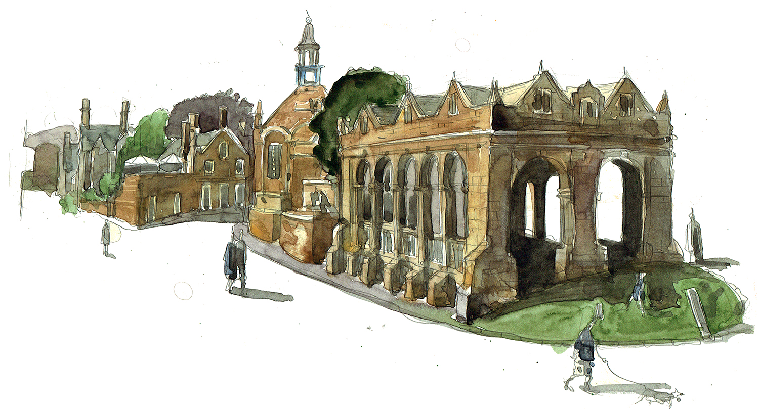 Chipping Campden Market Hall painting