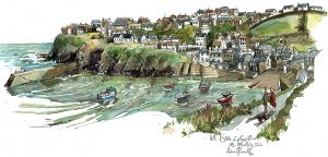 quick Painting of Port Isaac Cornwall