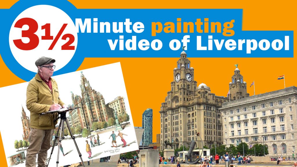 Painting video around Liverpool docks
