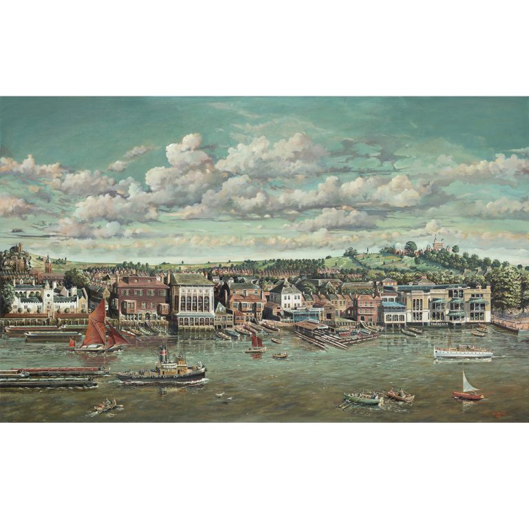 Greenwich waterfront painting