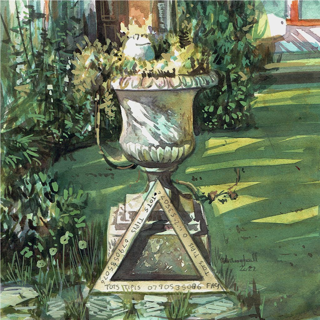urn watercolour painting