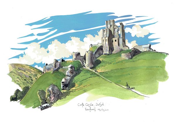 Painting of Corfe Castle Dorset