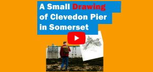 A video of a drawing of Clevedon Pier in Somerset