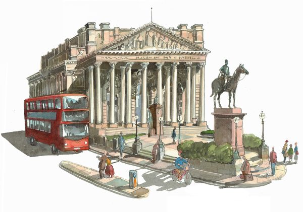 The Royal Exchange in London painting