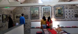 Visitors at the Liam OFarrell painting exhibition