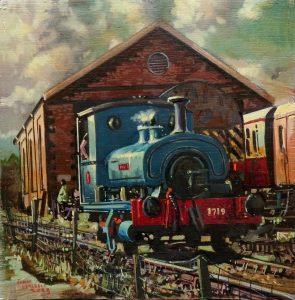 painting of a Steam Train at the East Somerset Railway