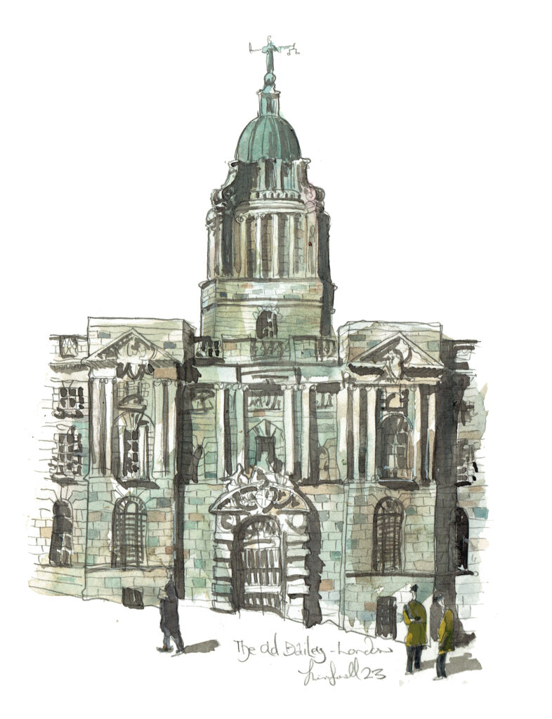The Old Bailey in London painting blog