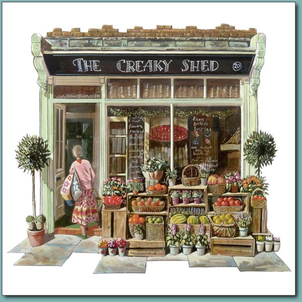 Greetings Card - The Creaky Shed in Greenwich, London