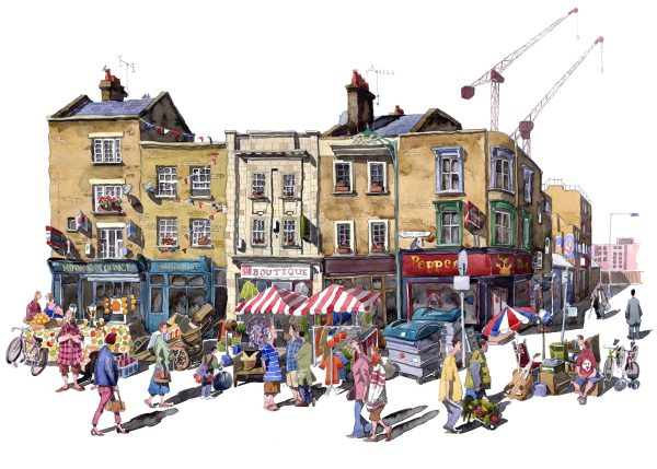 Greetings Card - Brick Lane Market, London