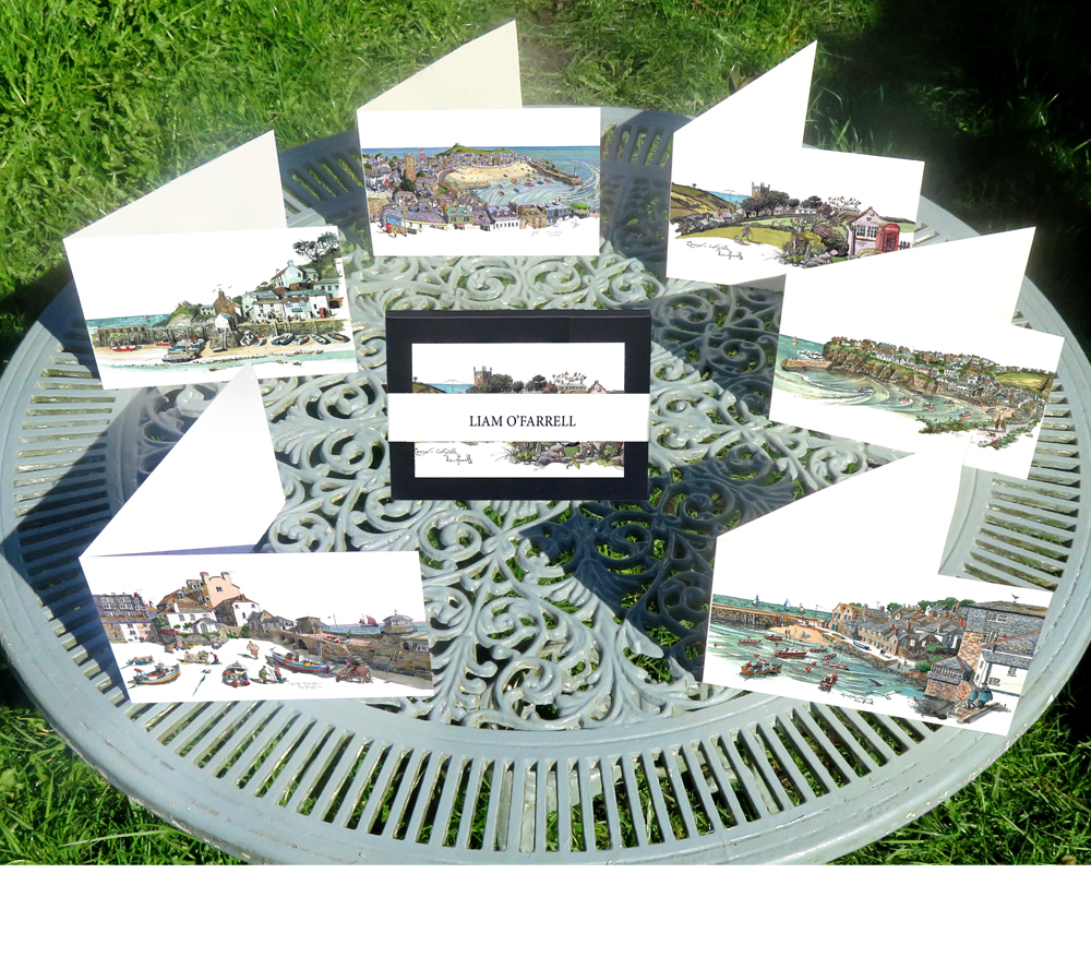 Cornwall Cards together on a table