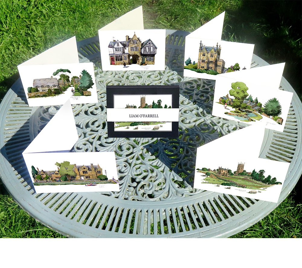 Cotswolds Cards together on a table