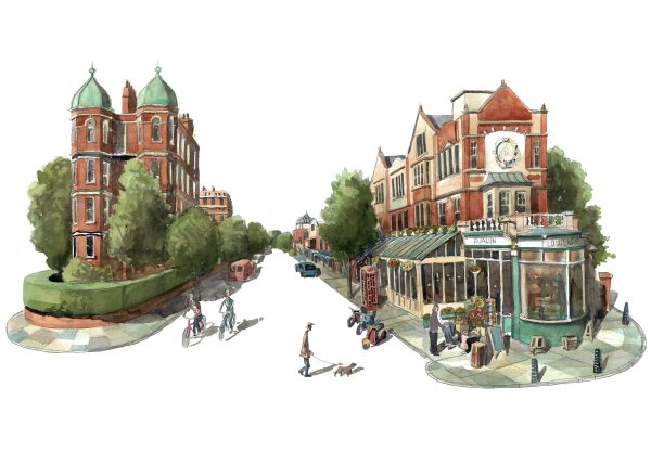 Greetings Card - Lauderdale Rd from Elgin Avenue, Maida Vale