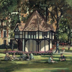 A painting of Soho Square, London