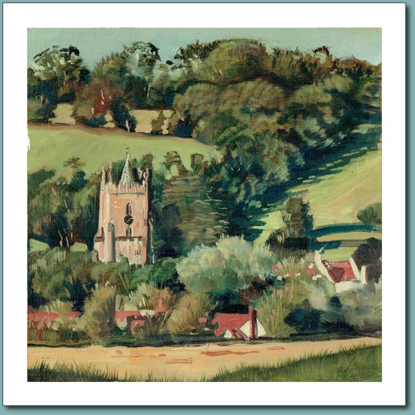 Greetings Card - A church on a country hillside in summer