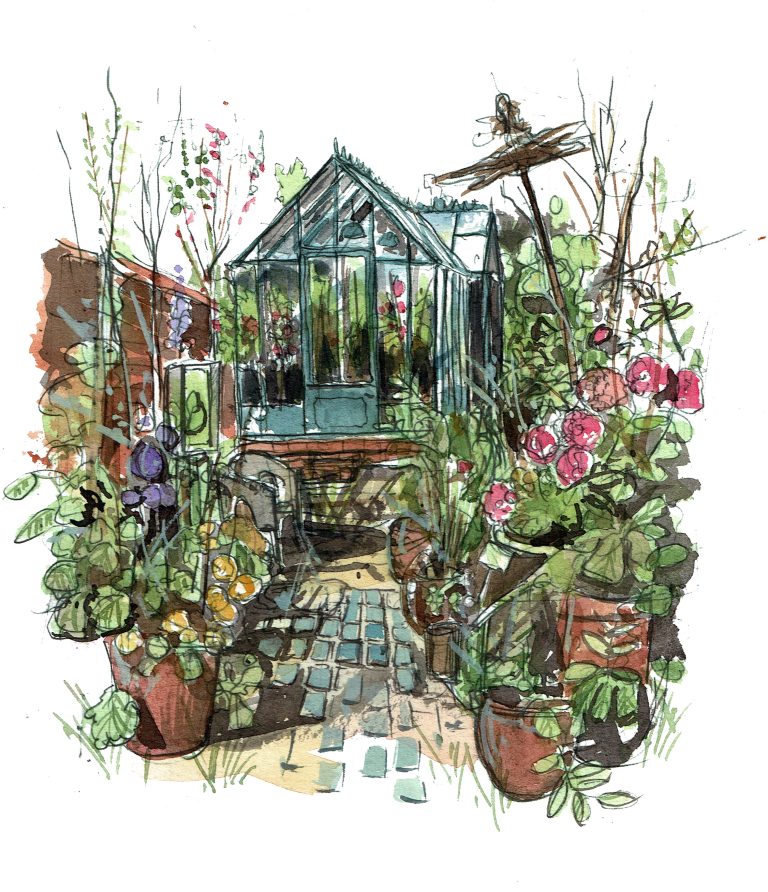 A painting of The Onion Garden in Victoria, London