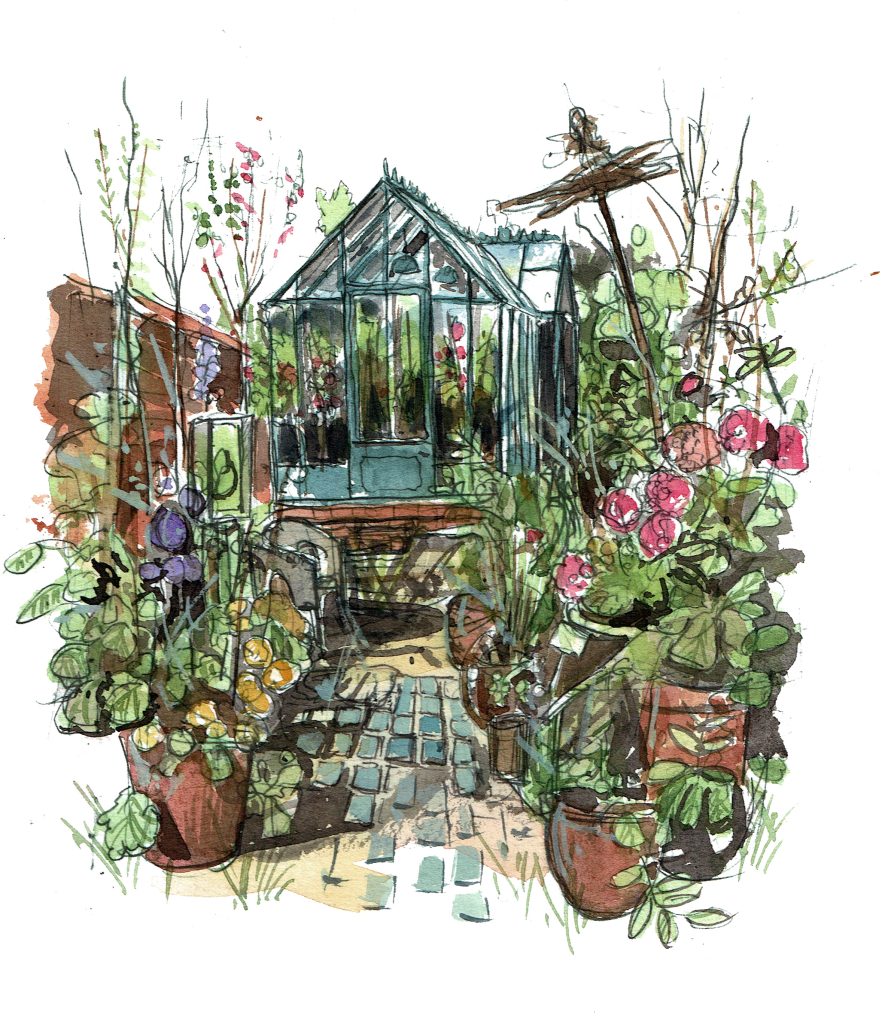 A painting of The Onion Garden in Victoria, London