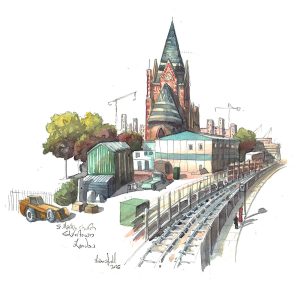 A panting of St Marks Silvertown, London