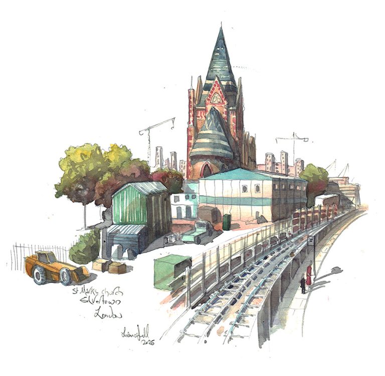 A panting of St Marks Silvertown, London