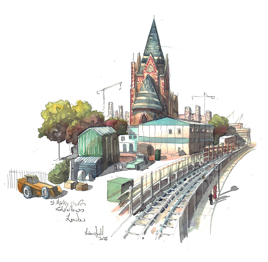 A panting of St Marks Silvertown, London