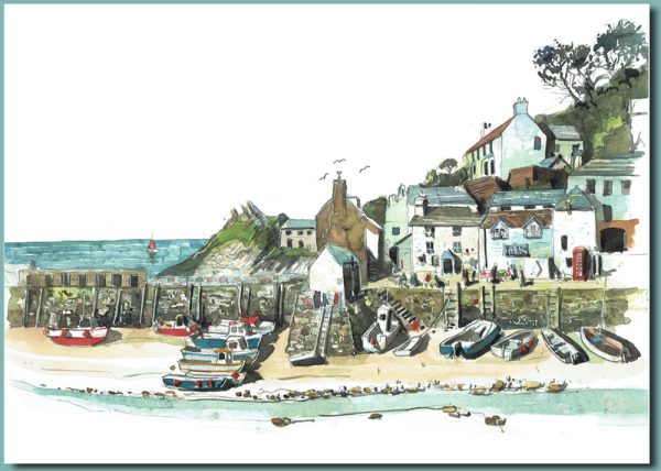 Polperro Greetings card 178mm x 127mm
