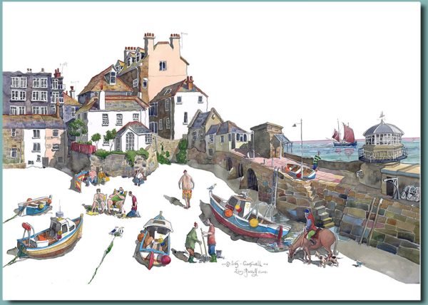 Smeatons Pier St Ives Greetings card 178mm x 127mm