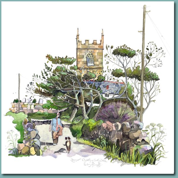 Zennor Church, Zennor, Cornwall Greetings card